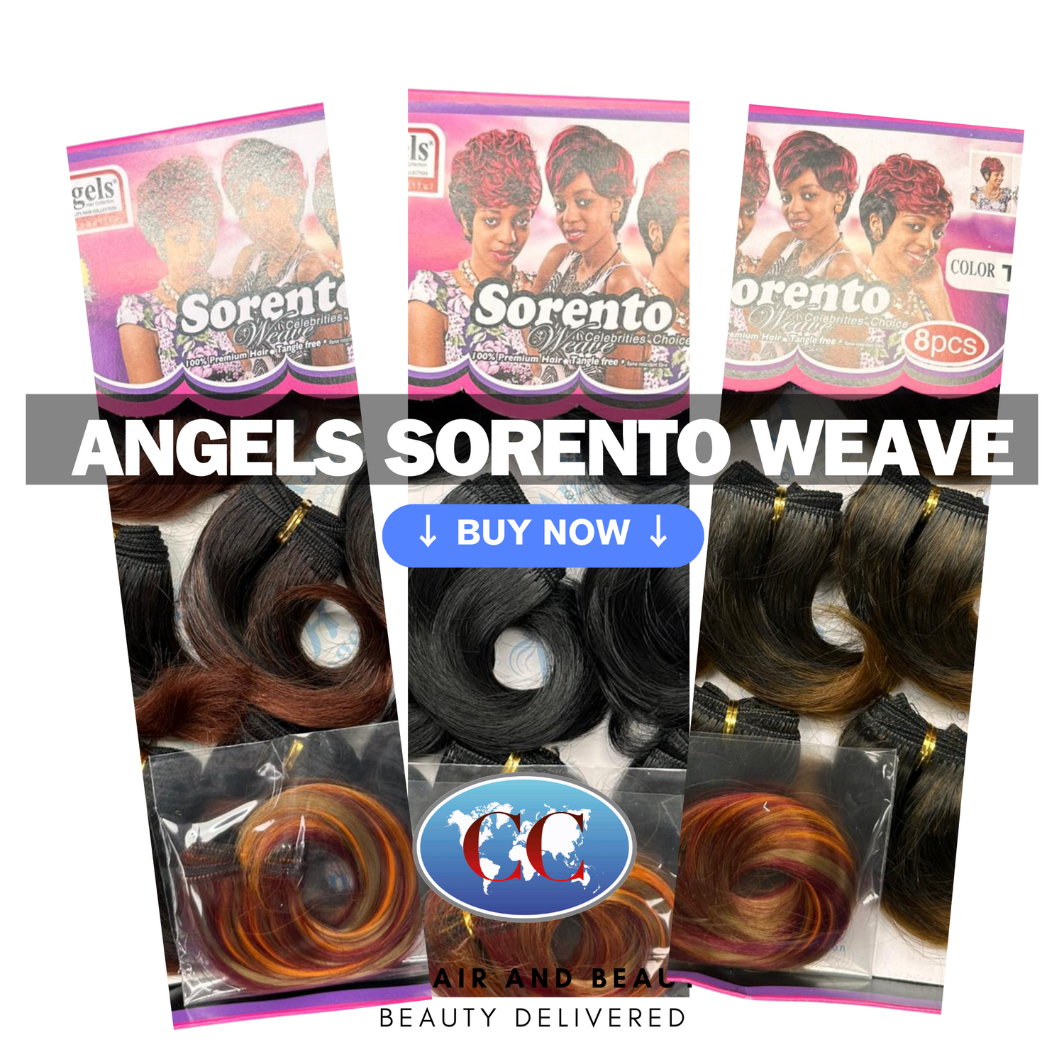 Angels Sorento weave – Short, Wavy, 8pcs, 6