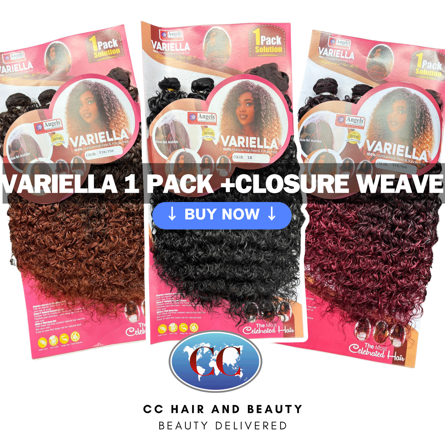 Angels Synthetic Hair - Variella 1 Pack + Closure Weave