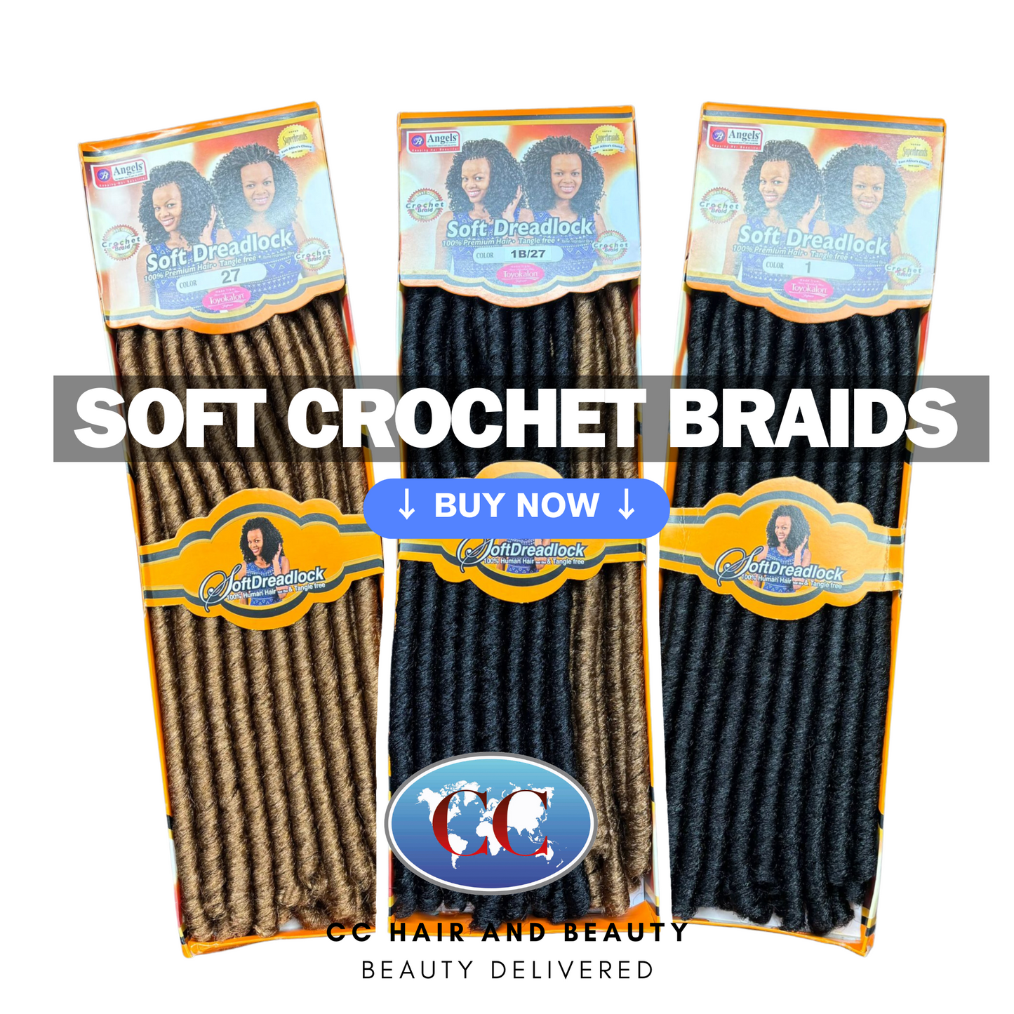 Angels Synthetic Hair Soft Crochet Braids - Dreadlocks