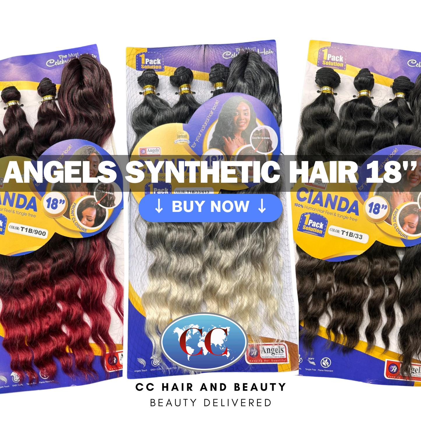 Angels Synthetic Hair Weave - Cianda 18"