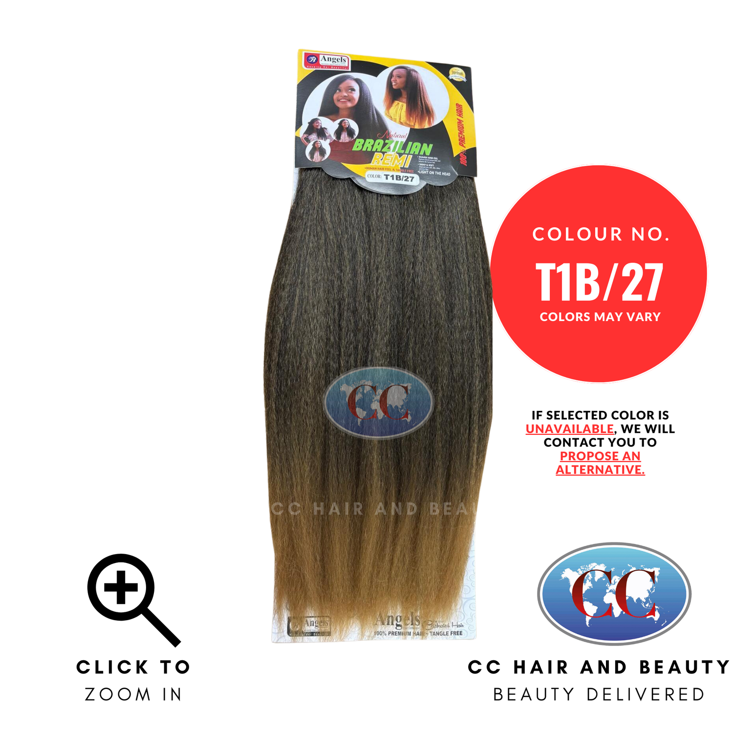 Angels Brazilian Remi Hair-colour T1B/27