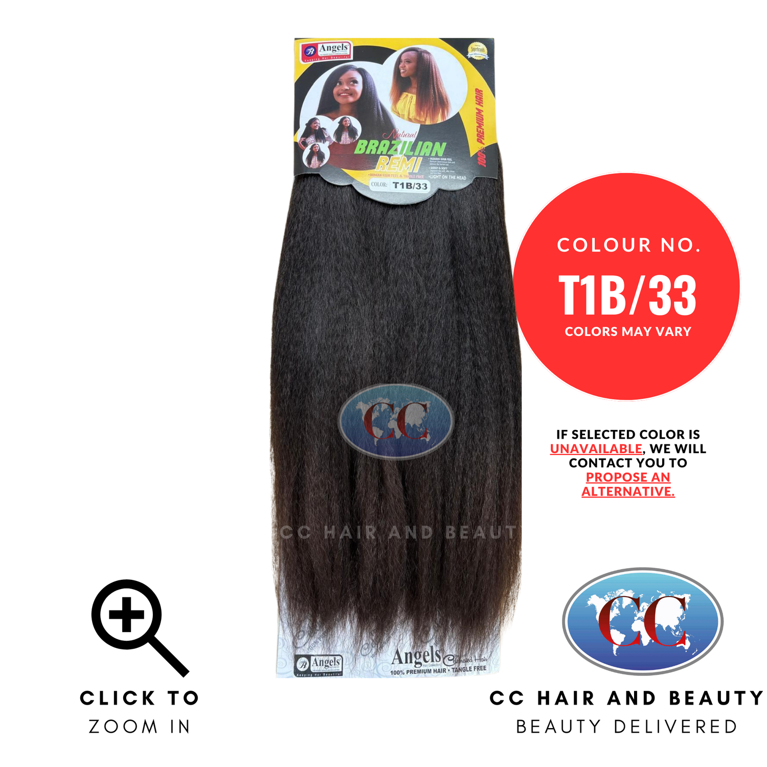 Angels Brazilian Remi Hair-colour T1B/33