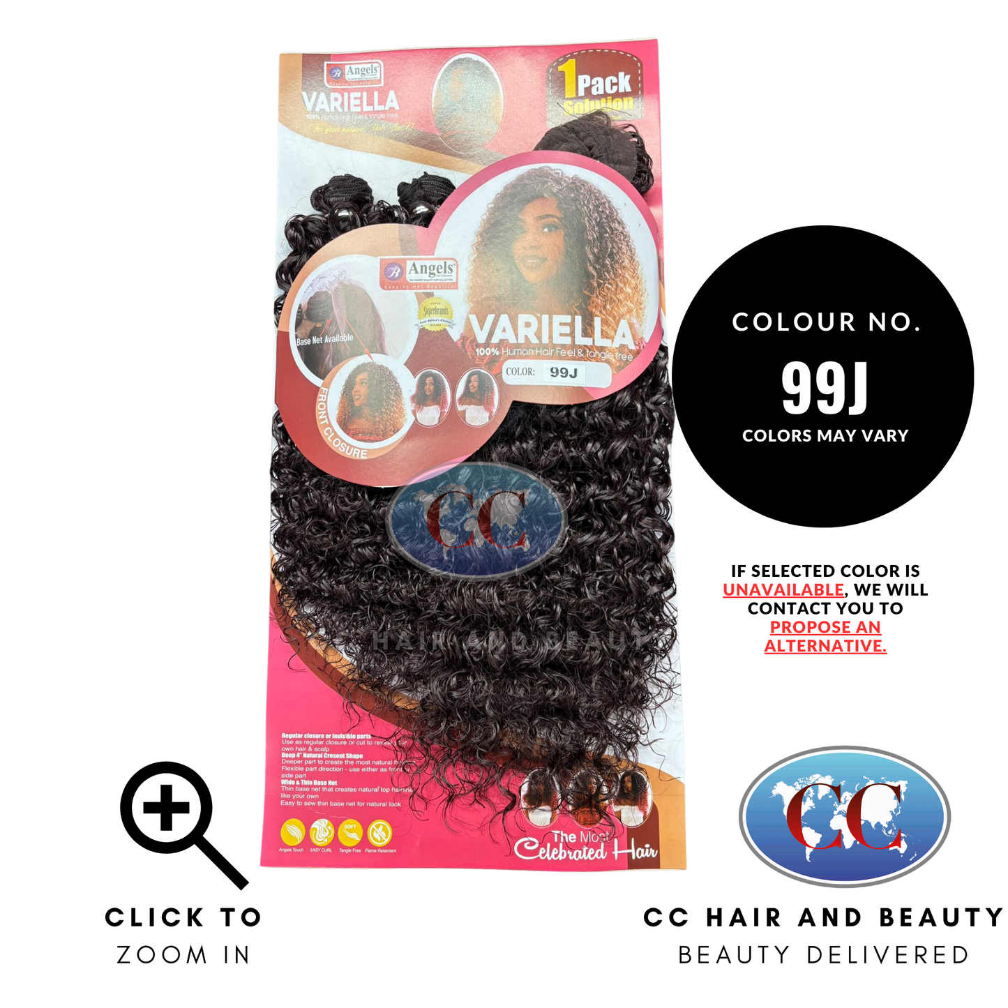 Angels Synthetic Hair - Variella 1 Pack + Closure Weave-Colour 99J