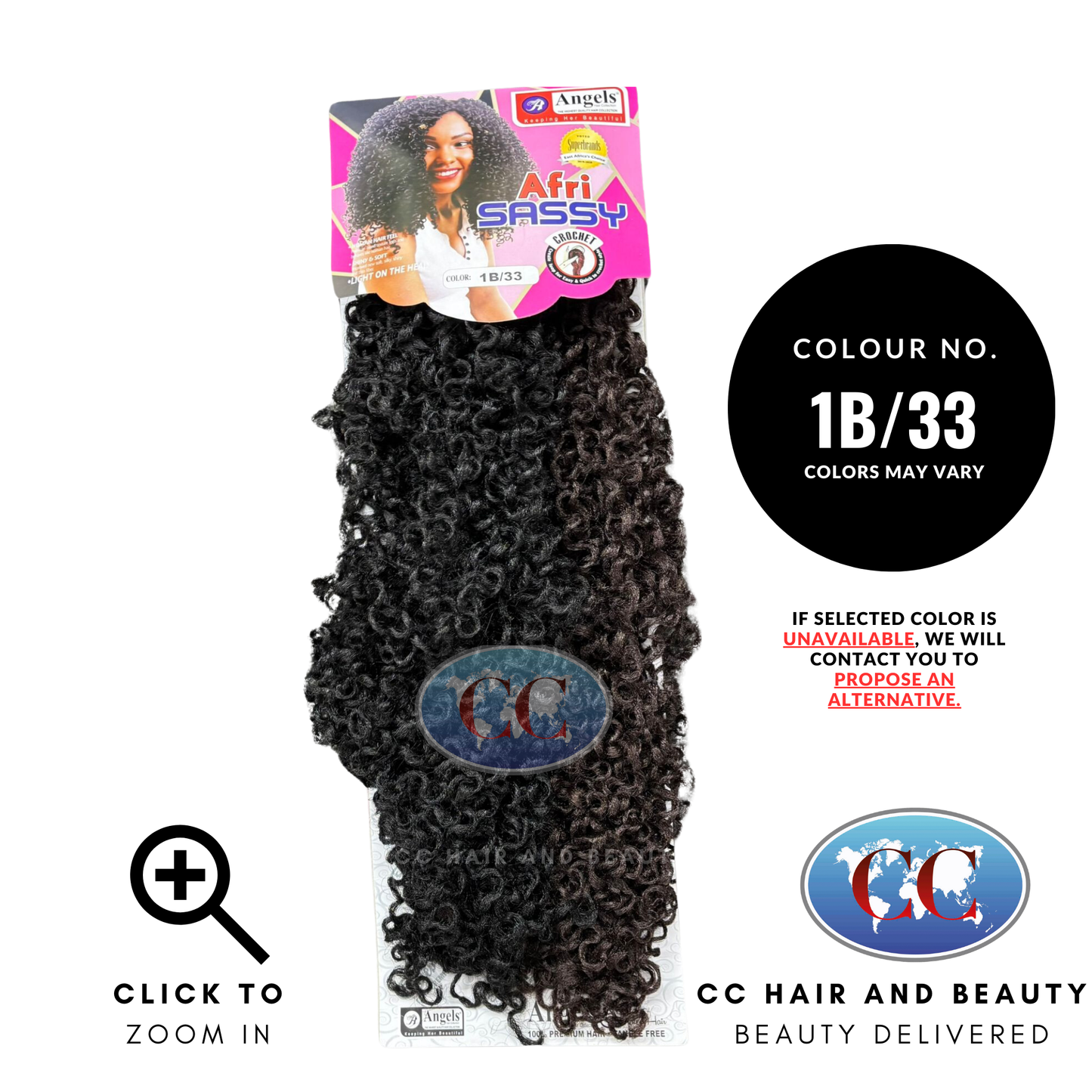 Angles Synthetic Hair - Afri Sassy Weave-Colour 1B/33