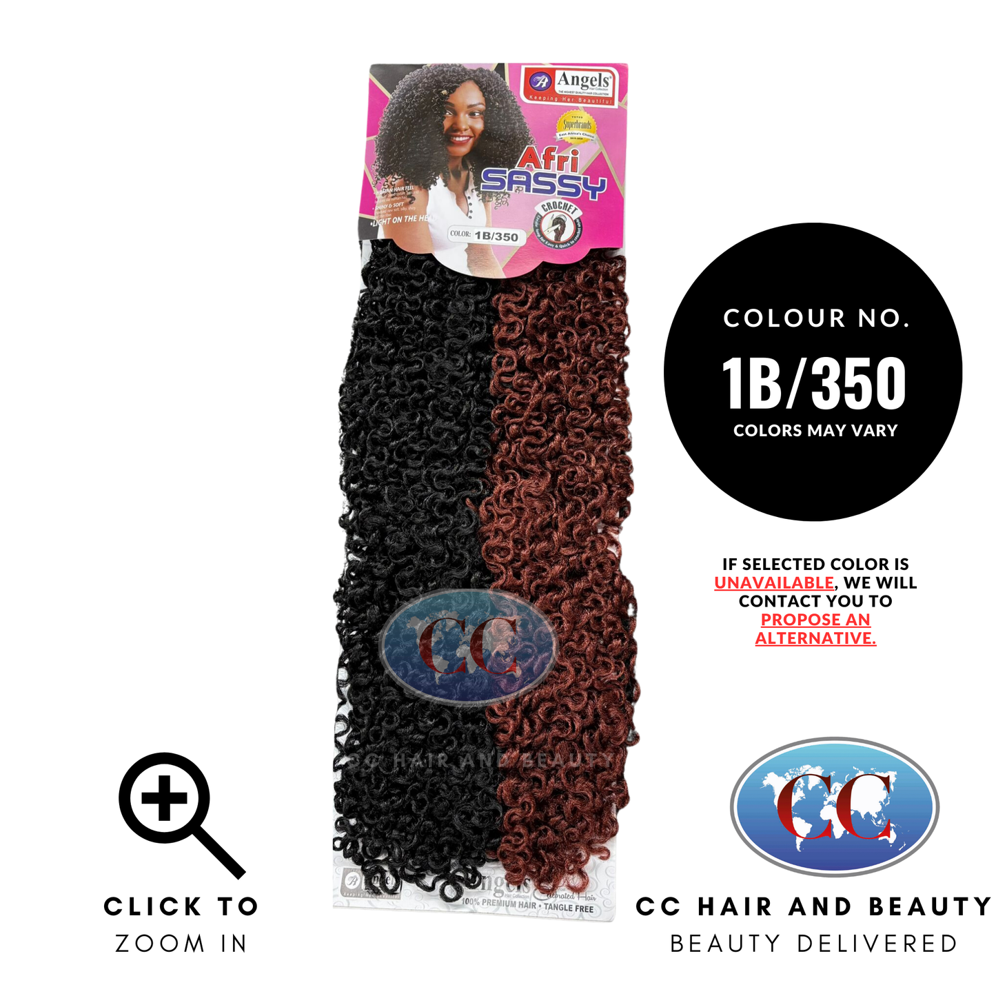 Angles Synthetic Hair - Afri Sassy Weave-Colour 1B/350