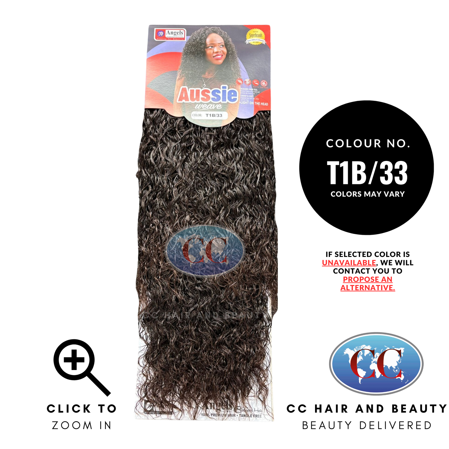 Angles Synthetic Hair - Aussie Weave-colour T1B/33