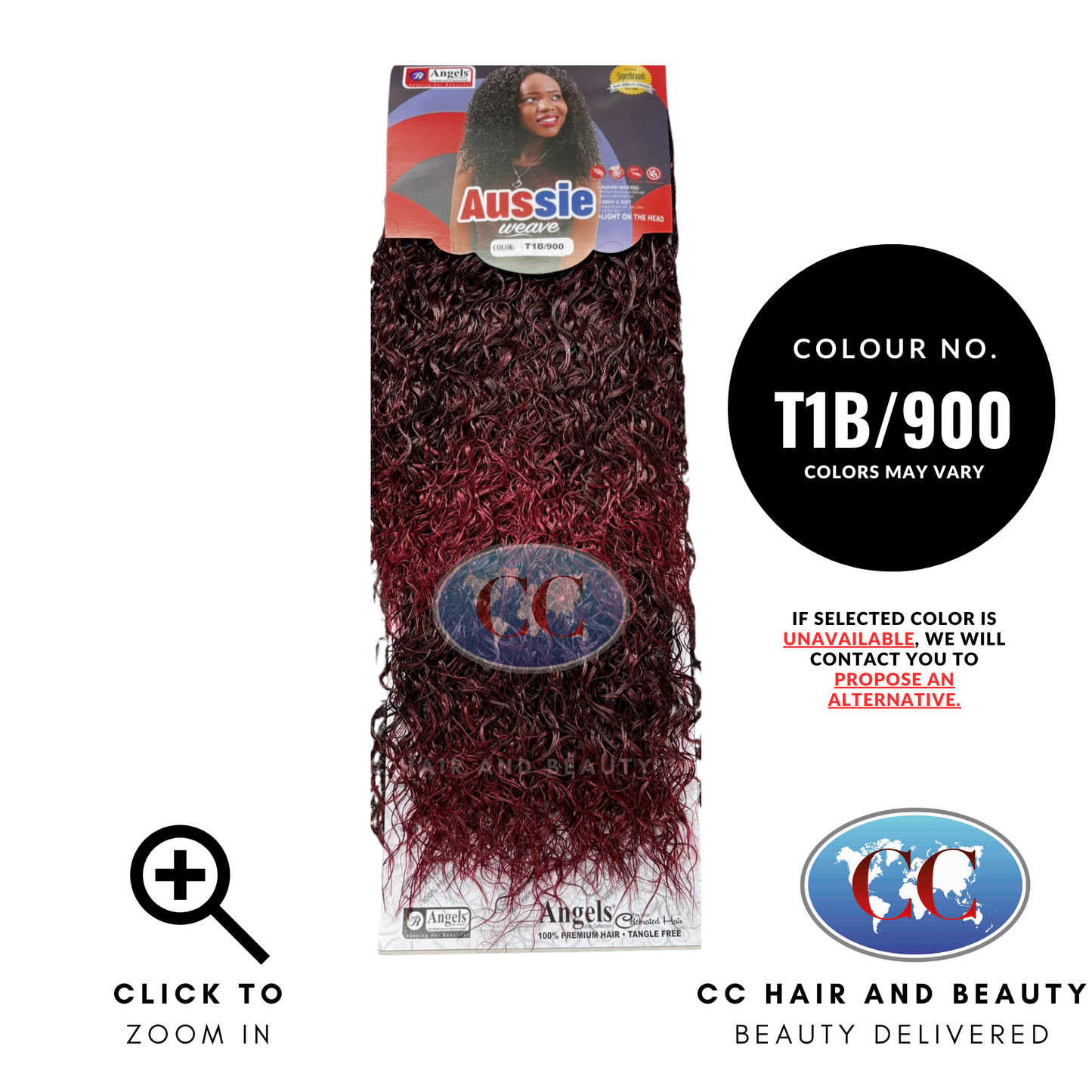 Angles Synthetic Hair - Aussie Weave-colour T1B/900