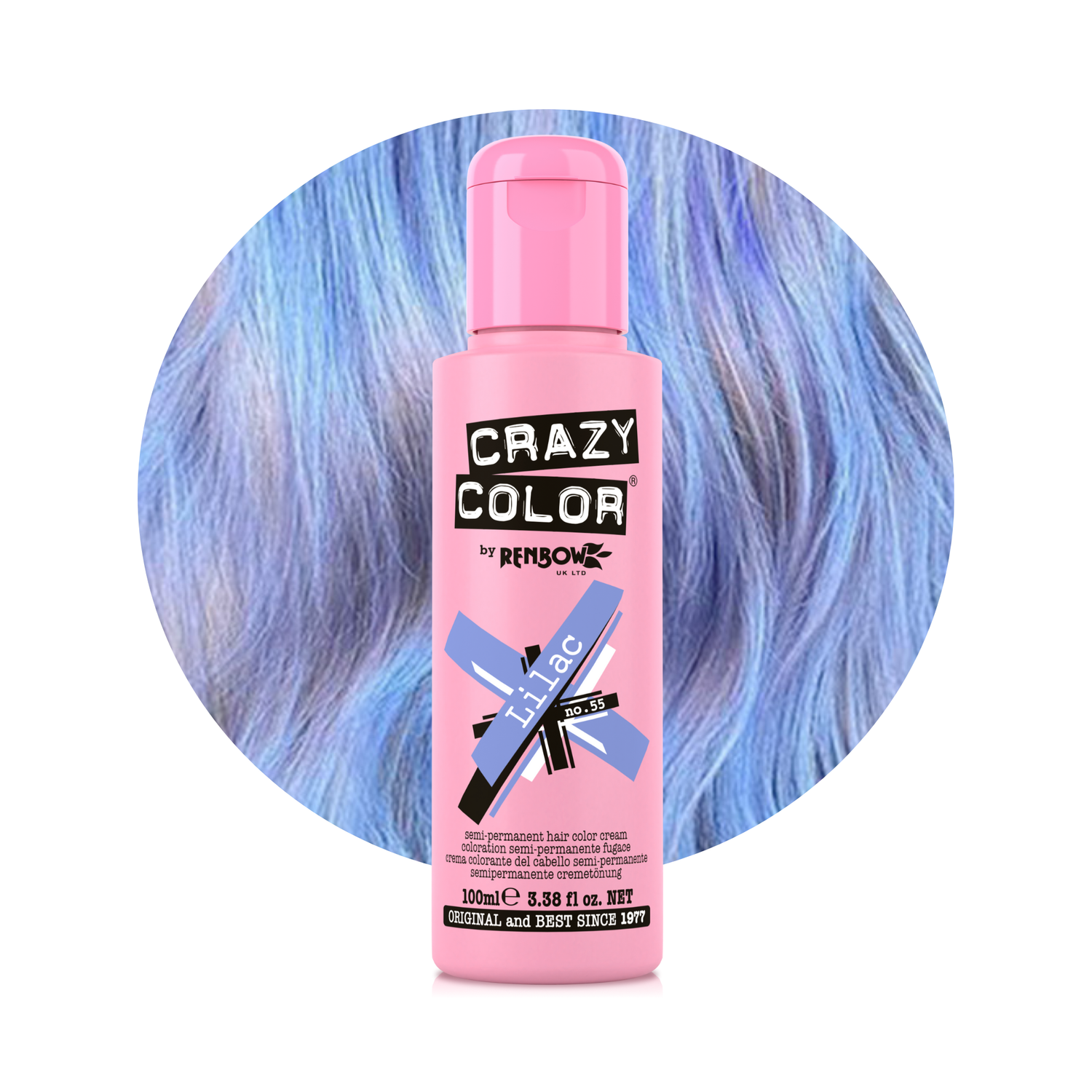 Crazy Color Lilac Semi-Permanent Hair Dye 100ml