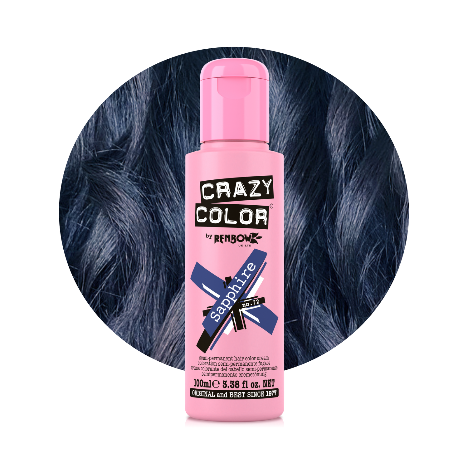 Crazy Color Sapphire Semi-Permanent Hair Dye 100ml