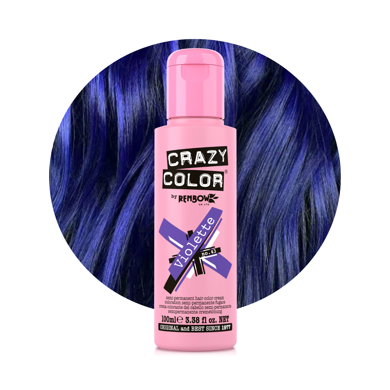 Crazy Color Violette Semi-Permanent Hair Dye 100ml