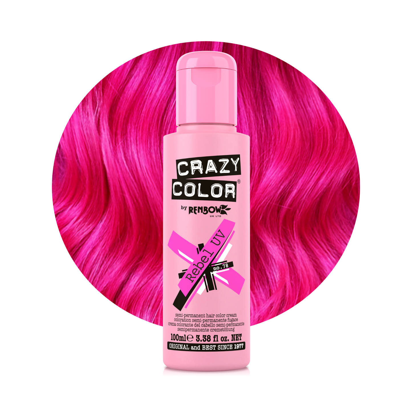 Crazy Color Rebel UV Semi-Permanent Hair Dye 100ml