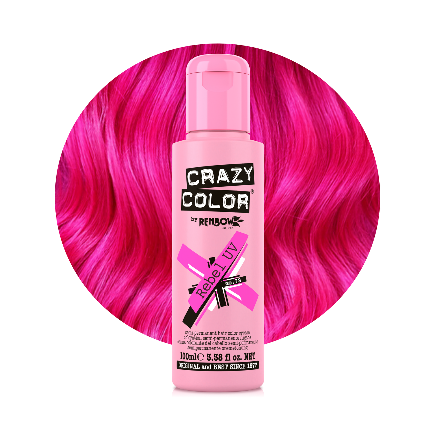 Crazy Color Rebel UV Semi-Permanent Hair Dye 100ml