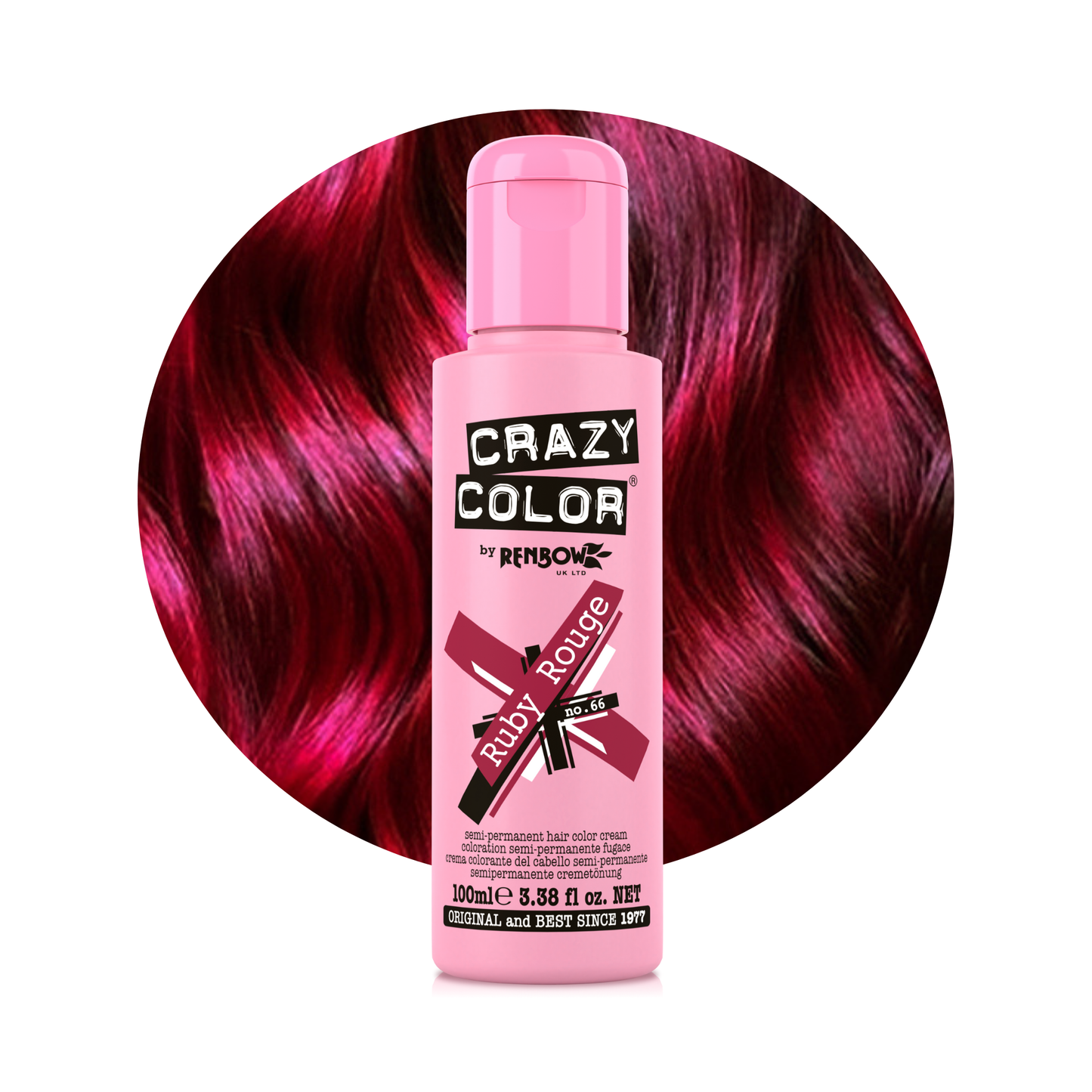 Crazy Color Ruby Rouge Semi-Permanent Hair Dye 100ml