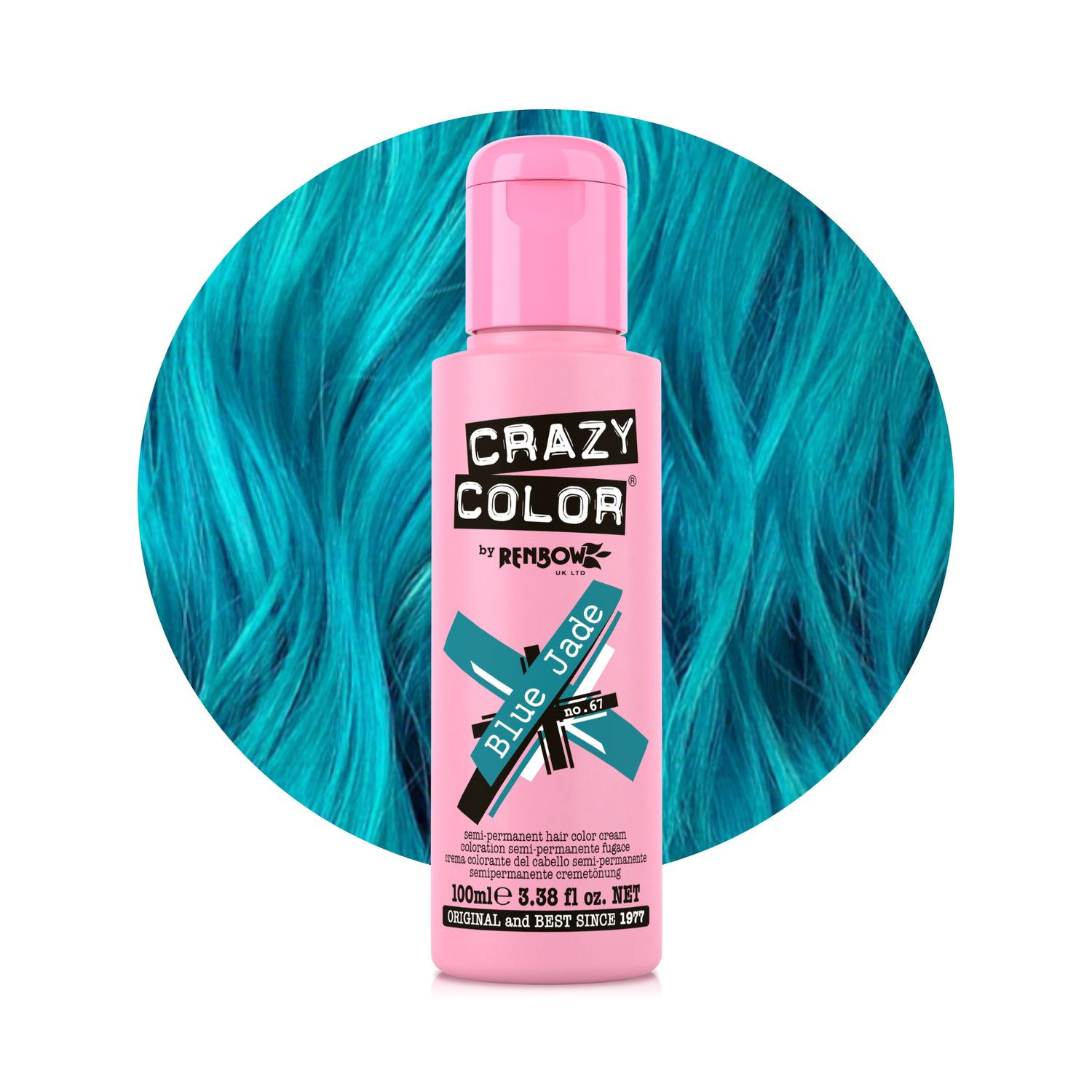 Crazy Color Blue Jade Semi-Permanent Hair Dye 100ml