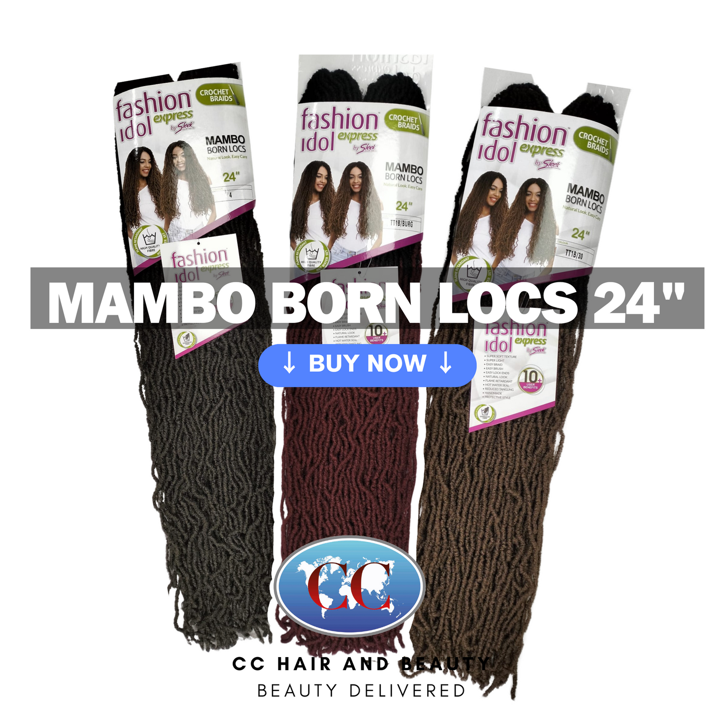 Sleek Hair Fashion Idol Express 2X Mambo Born Locs 24"