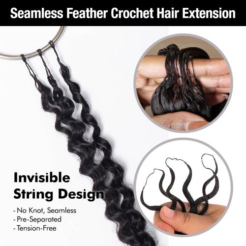 Outre X-Pression 100% Remy Human Feather Crochet Braid - Human Crochet Water Wave 18"