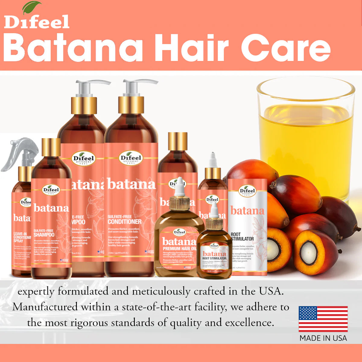 Difeel Batana Premium Hair Oil 8 Ounces