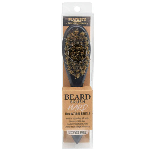 Black Ice Beard Handle Brush Hard