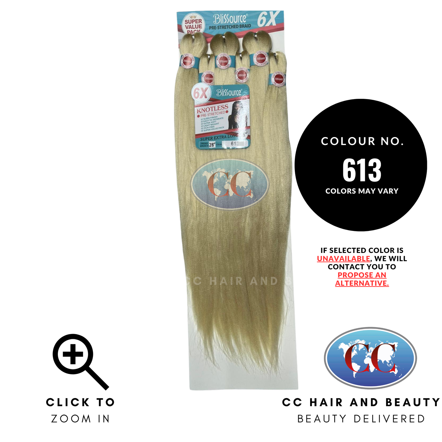 Blissource Pre Stretched Braid Super Value Pack 6x 56"-613