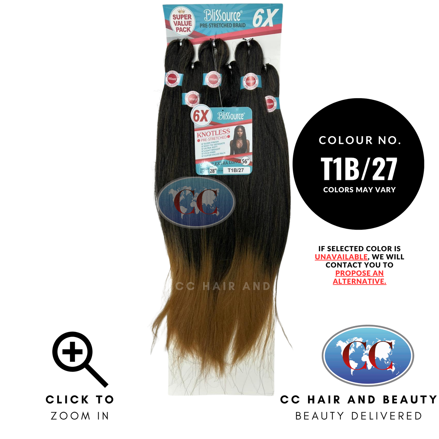 Blissource Pre Stretched Braid Super Value Pack 6x 56"-T1B/27