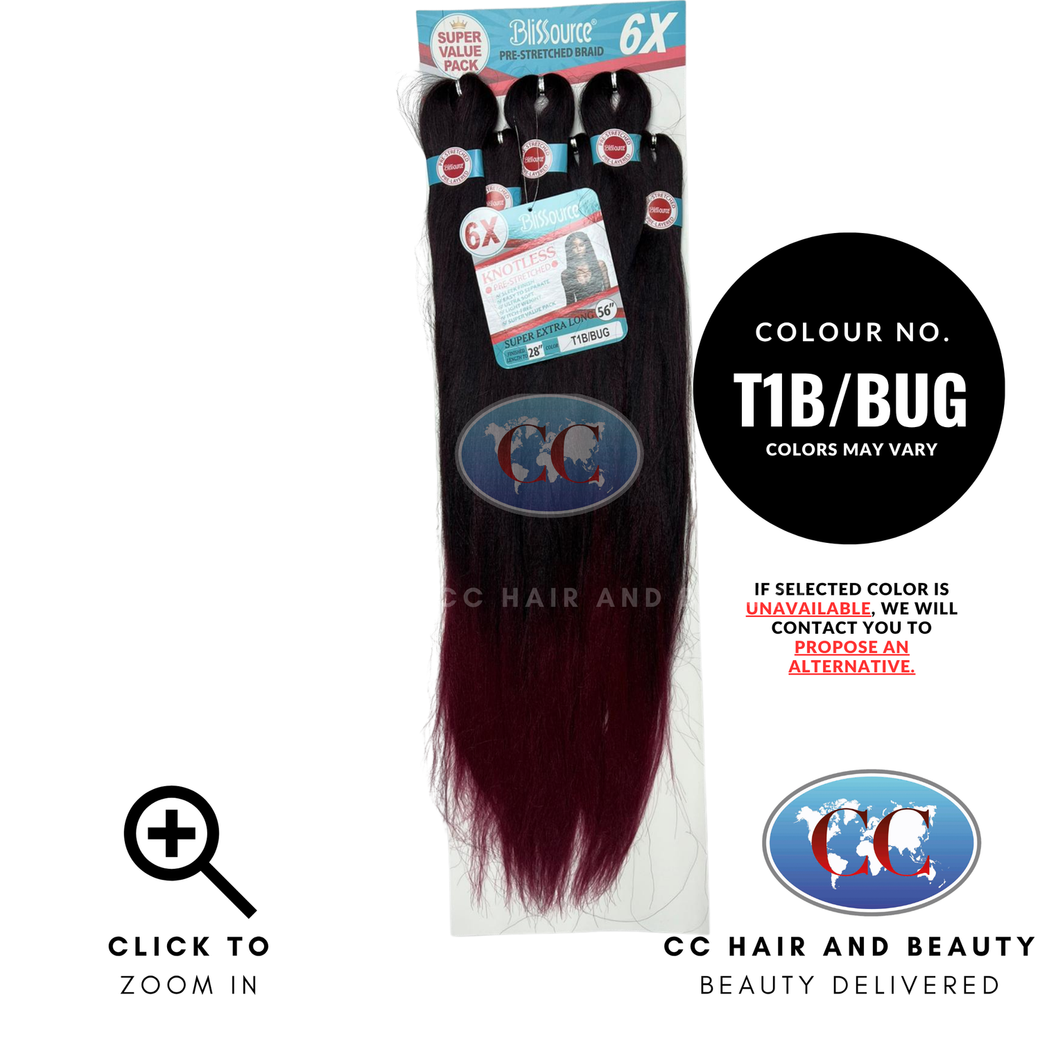 Blissource Pre Stretched Braid Super Value Pack 6x 56"-T1B/BUG