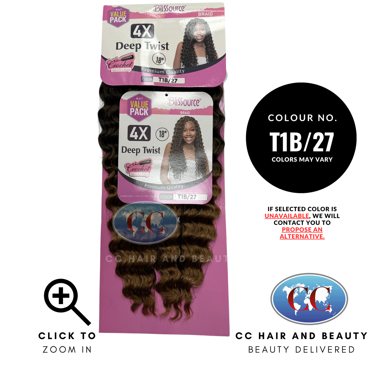 Blissource Premium Braid Deep Twist 4x18" - T1B/27