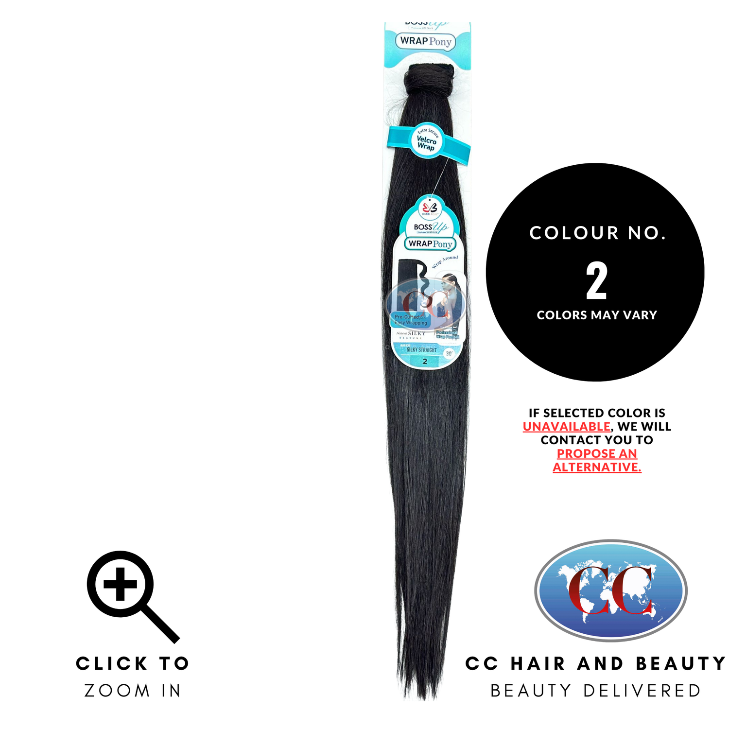 Bobbi Boss Boss up Silky Straight Wrap Ponytail 30"-Colour 2