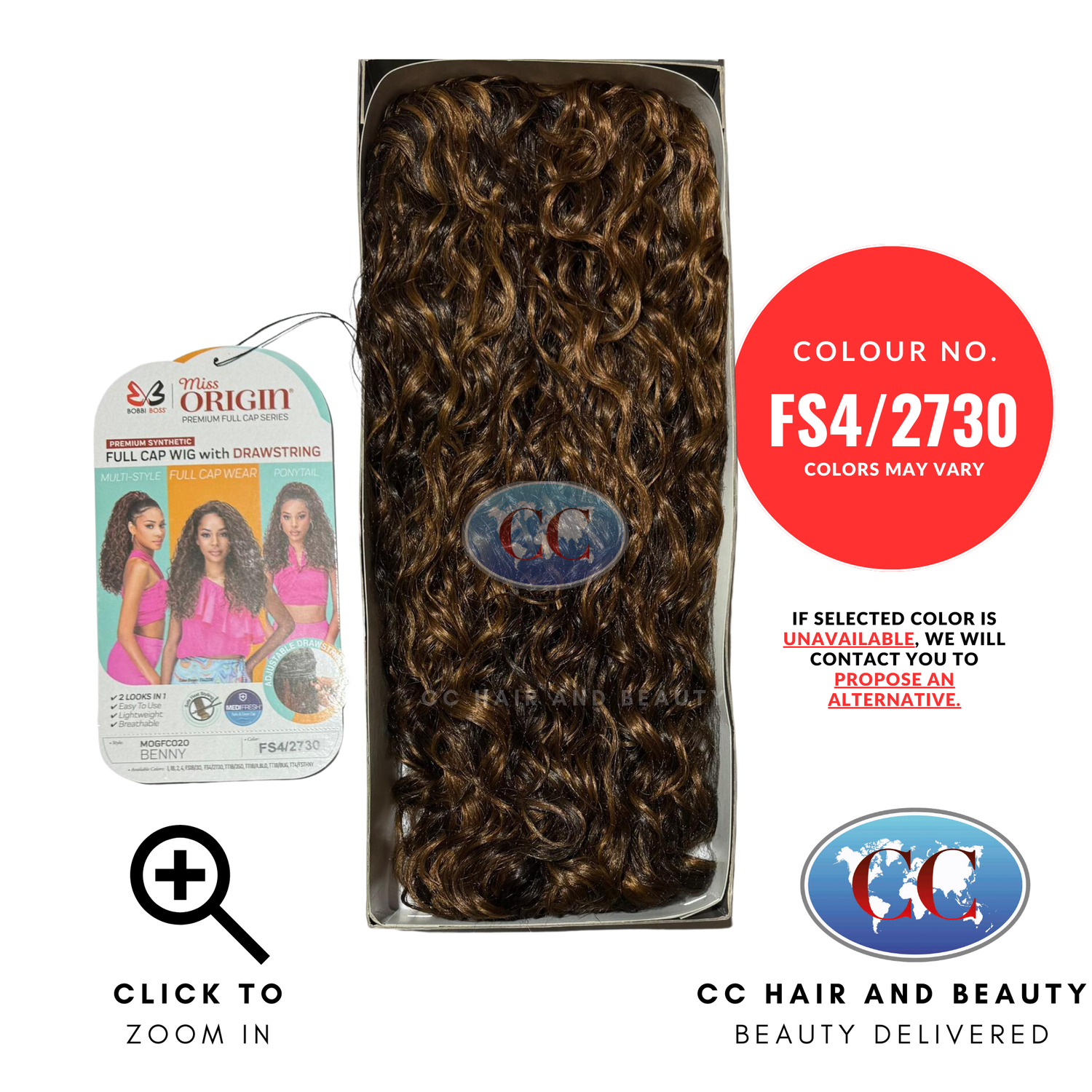 Bobbi Boss Full Cap Wig Miss Origin Medifresh Mogfc020 Benny-Colour FS4/2730
