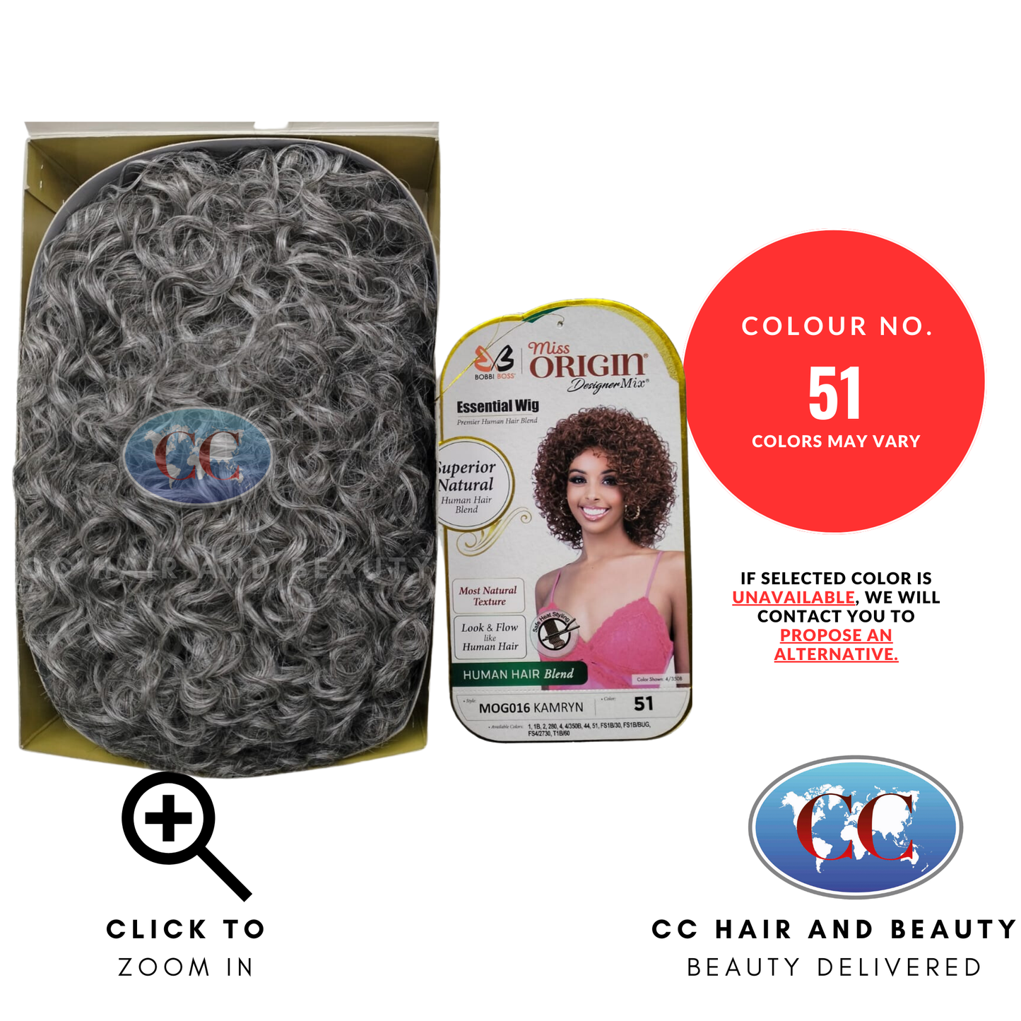 Bobbi Boss Miss Origin Human Hair Blend Wig - MOG016 KAMRYN