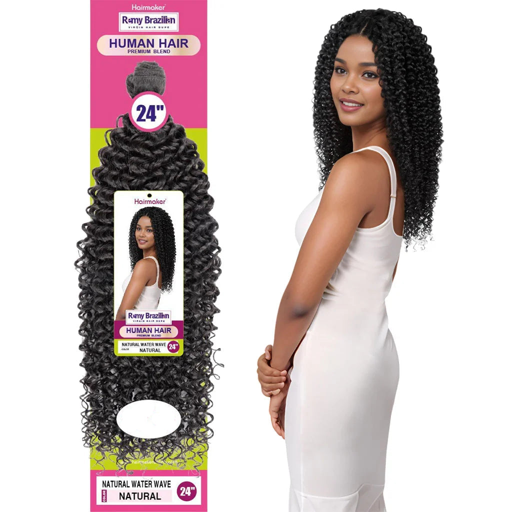 Hairmaker Brazilian Human Hair Premium Blend Natural Water Wave Weave