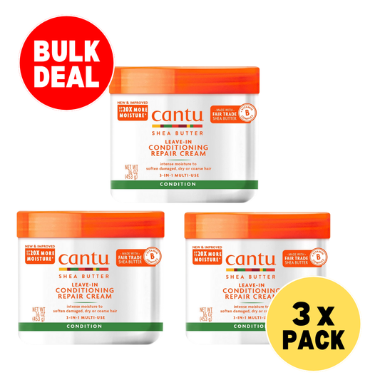Cantu Shea Butter Leave In Conditioning Repair Cream - 453 oz-3 x PACK