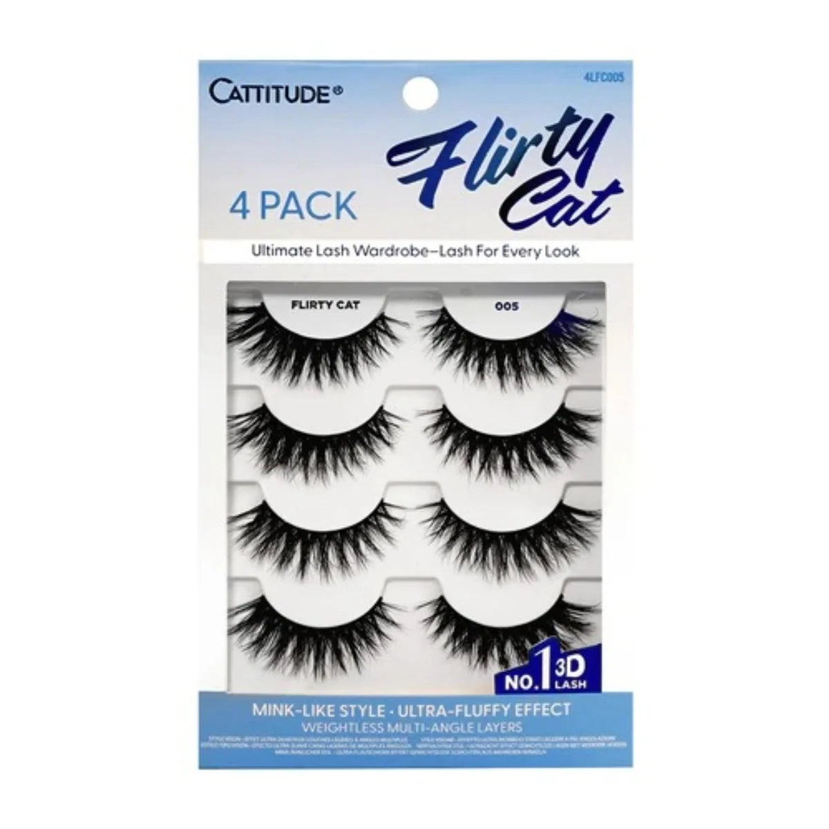 Ebin New York Catitude Lash 4 Pack - Flirty Cat