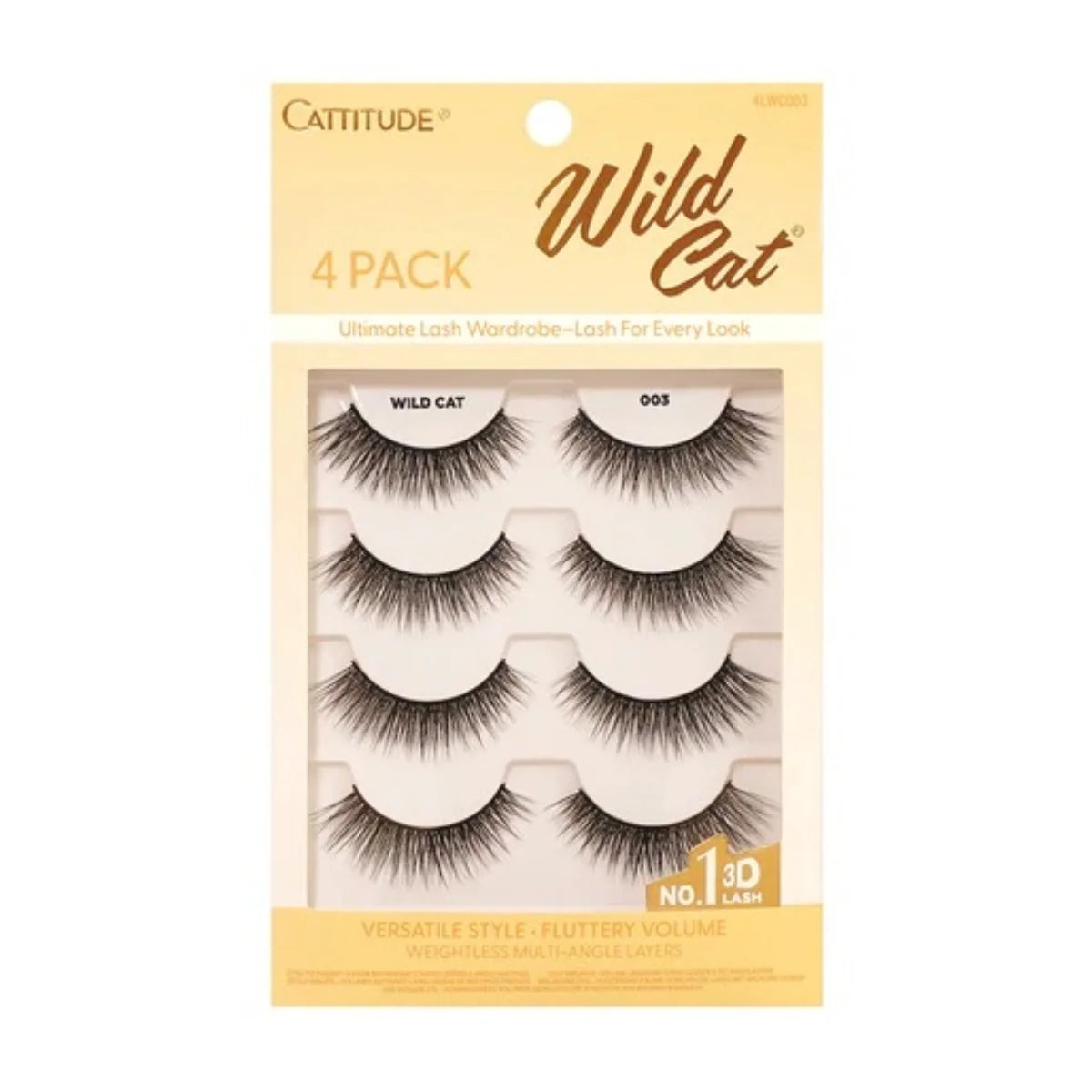 Ebin New York Catitude Lash 4 Pack - Wild Cat