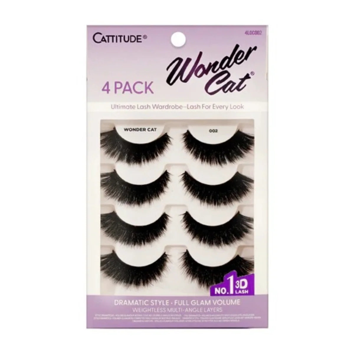 Ebin New York Catitude Lash 4 Pack - Wonder Cat