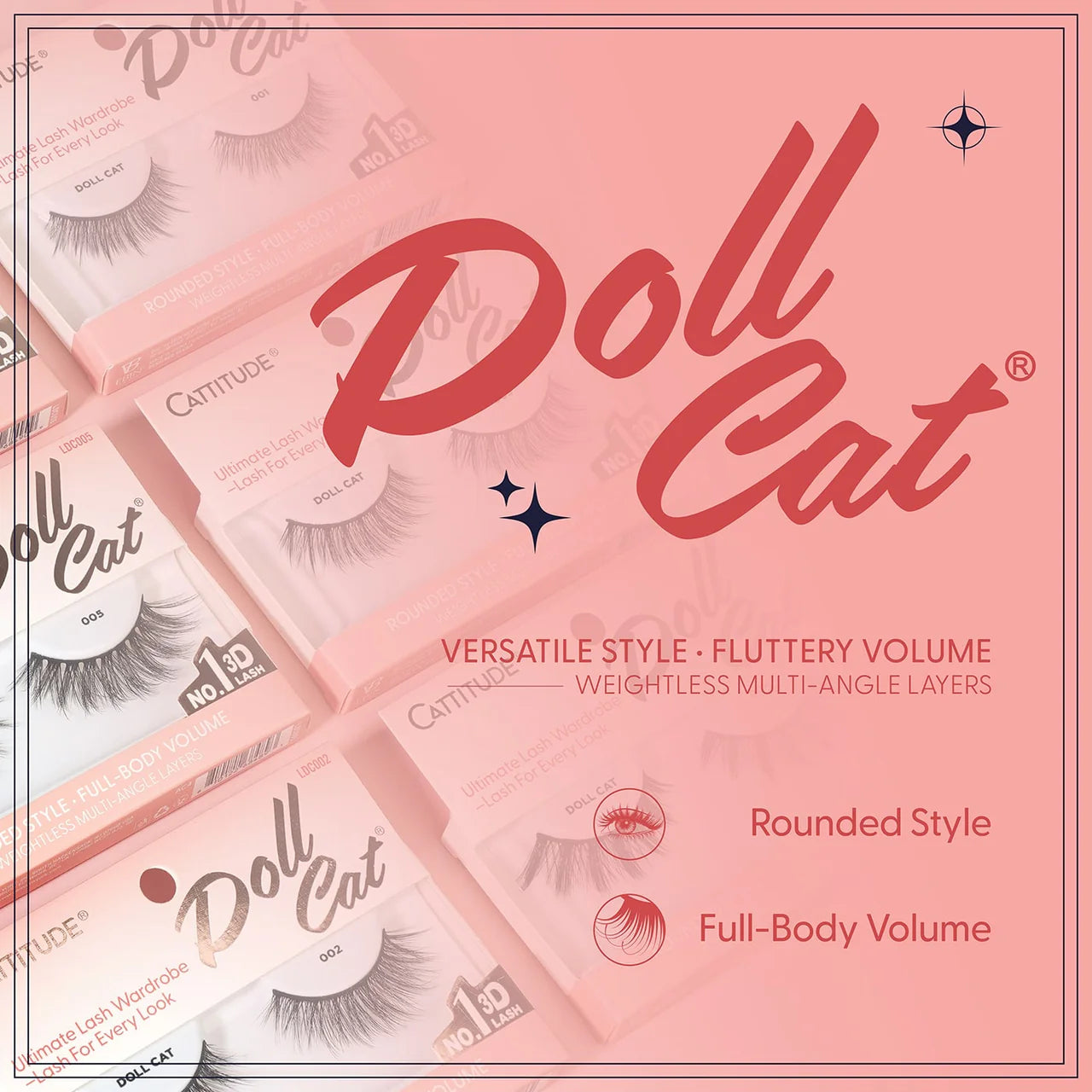 Ebin New York Catitude Lash 4 Pack - Doll Cat