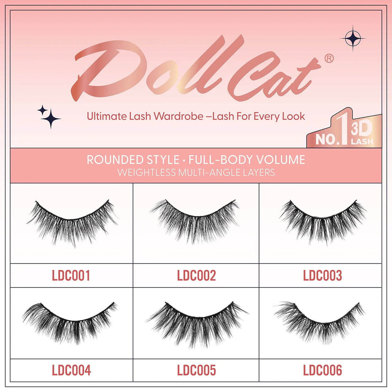 Ebin New York Catitude Lash 4 Pack - Doll Cat