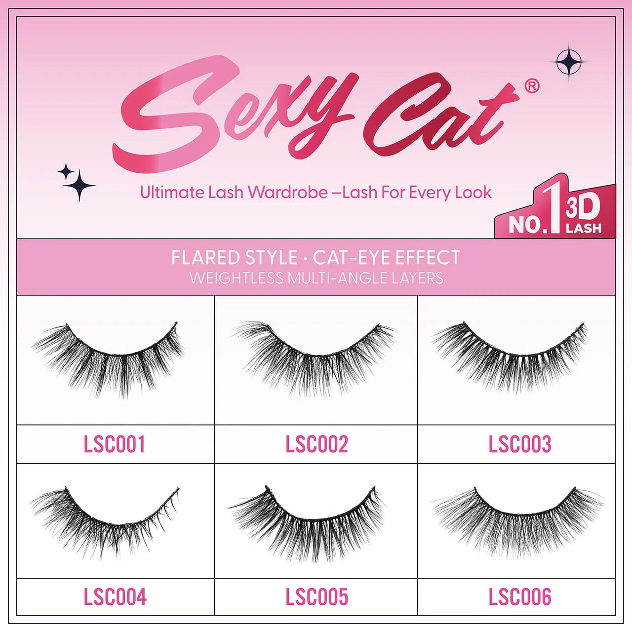 Ebin New York Catitude Lash 4 Pack - Sexy Cat
