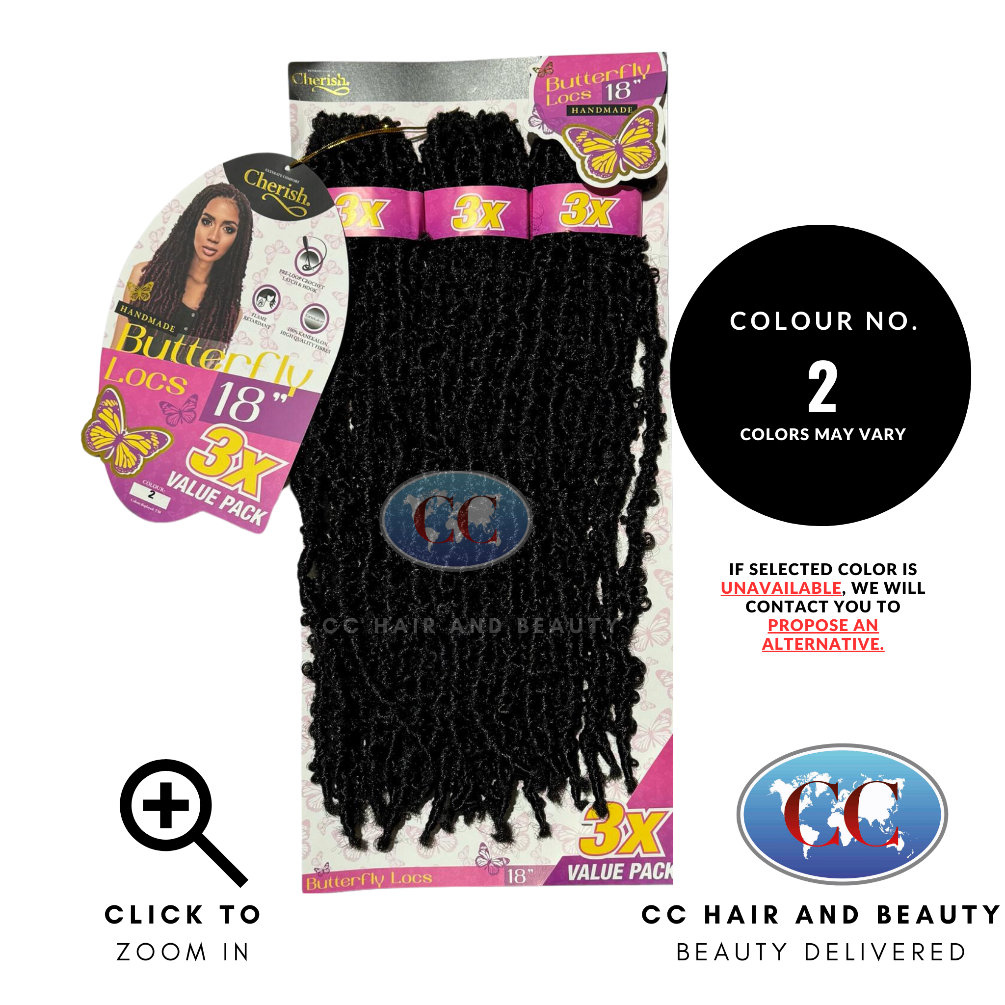 Cherish Butterfly Locs Crochet Hair 18” 3x Value Pack