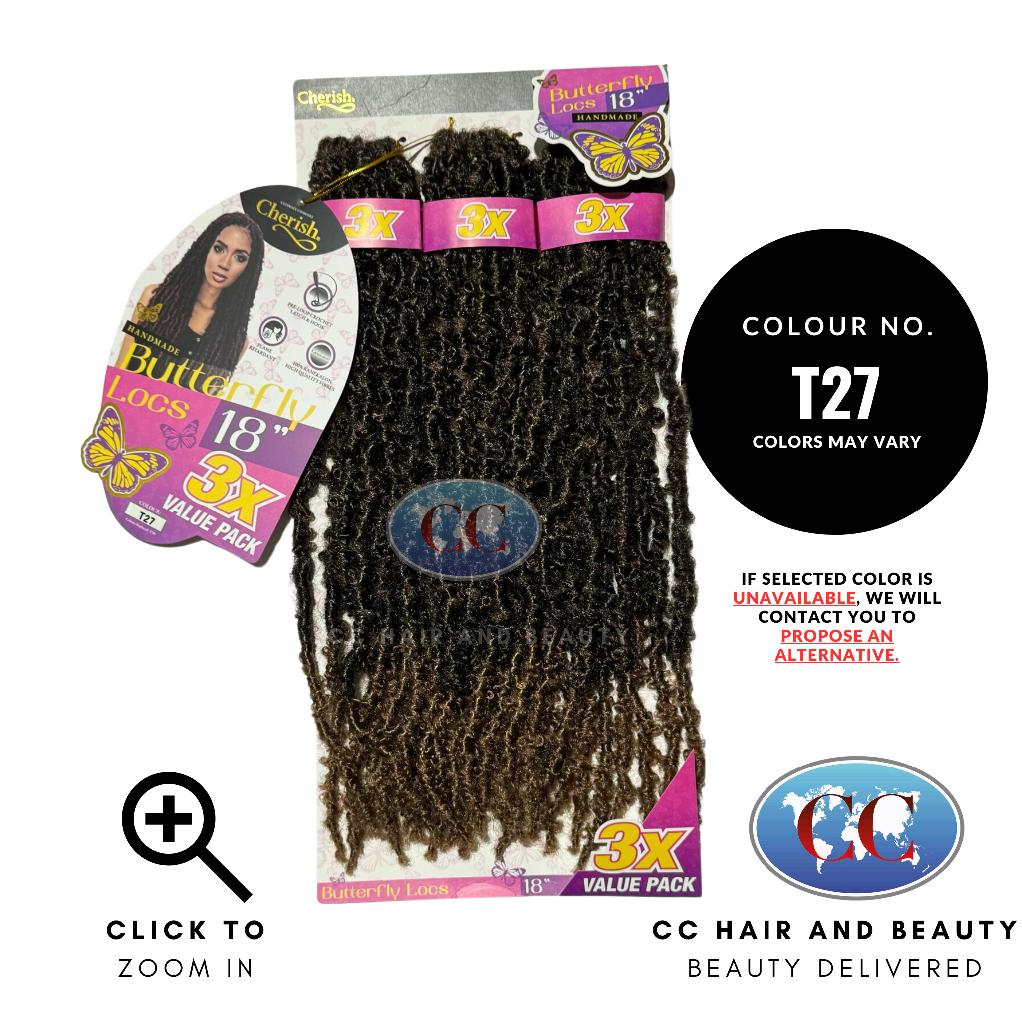 Cherish Butterfly Locs Crochet Hair 18” 3x Value Pack