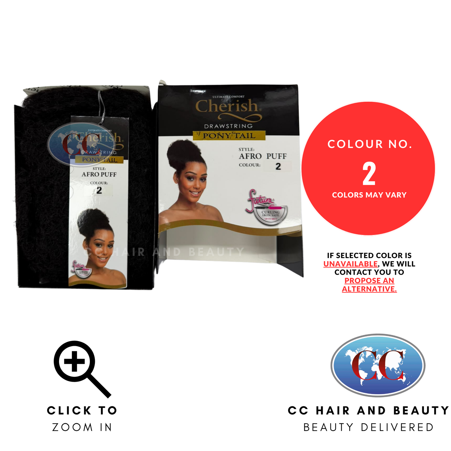 Cherish Drawstring  Ponytail - Afro Puff - 2