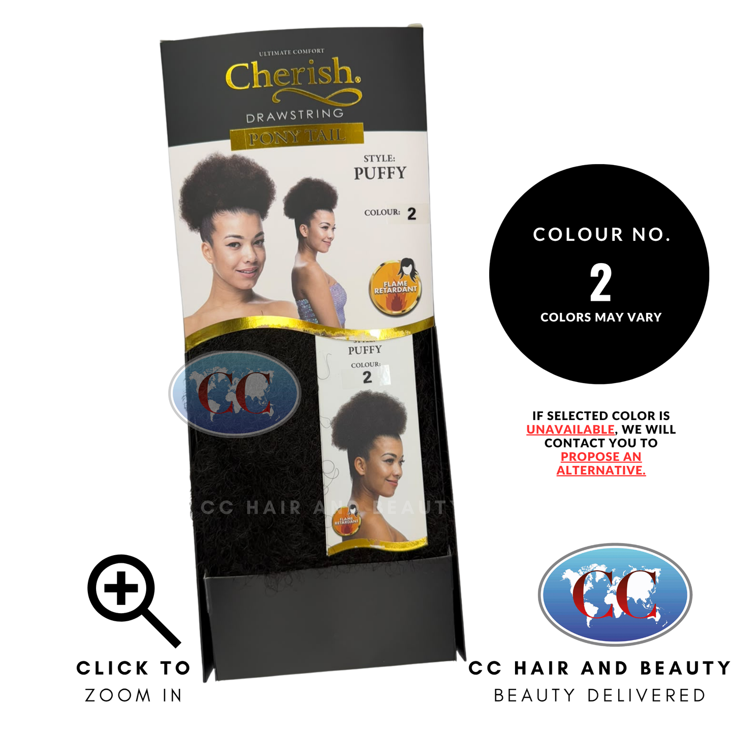 Cherish Drawstring Ponytail - Puffy - 2