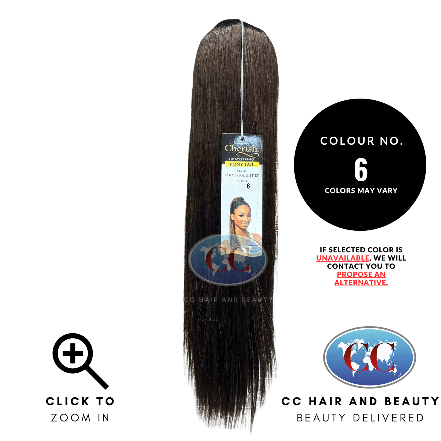 Cherish Drawstring Ponytail Yaky Straight 18"