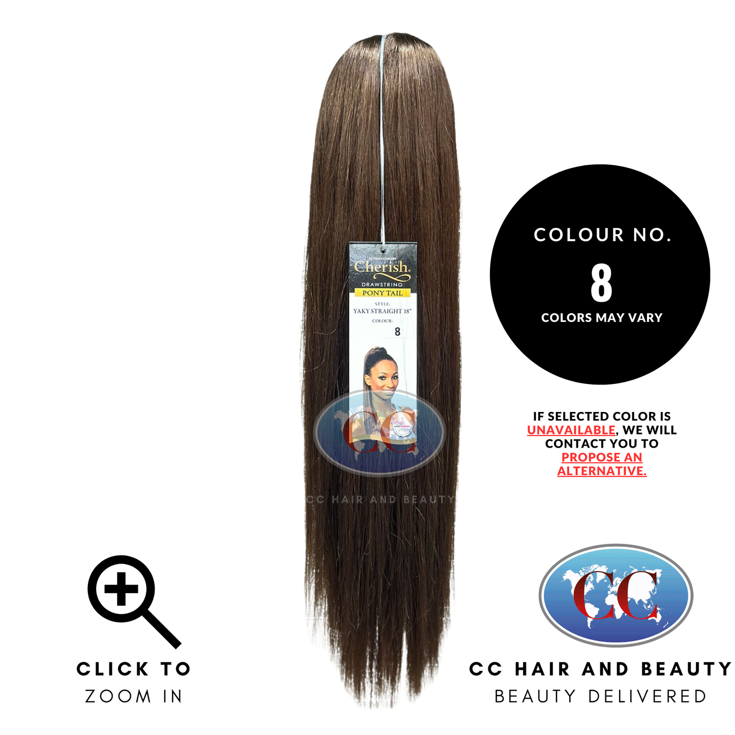 Cherish Drawstring Ponytail Yaky Straight 18"