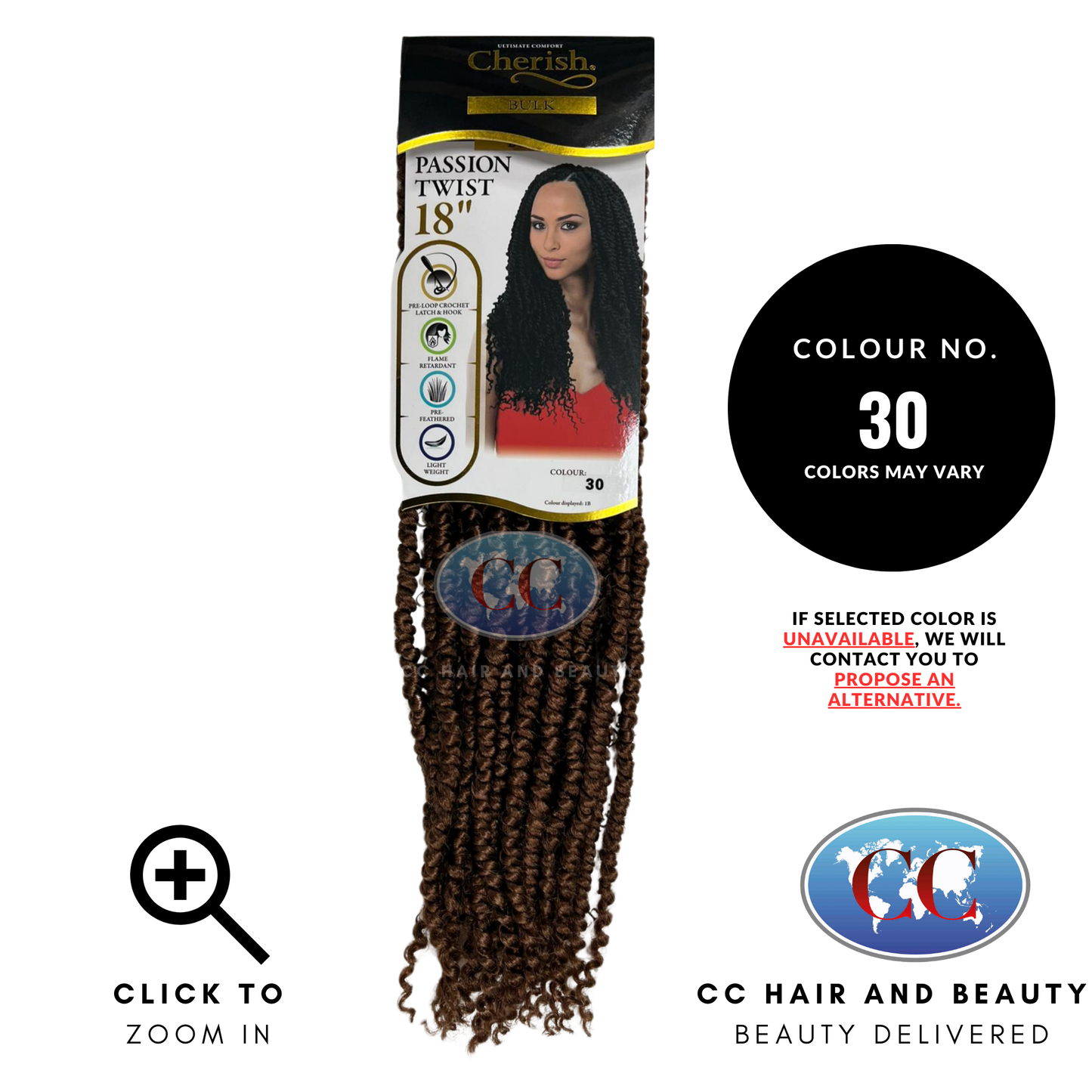 Cherish Synthetic Bulk - Passion Twist 18"-colour 30