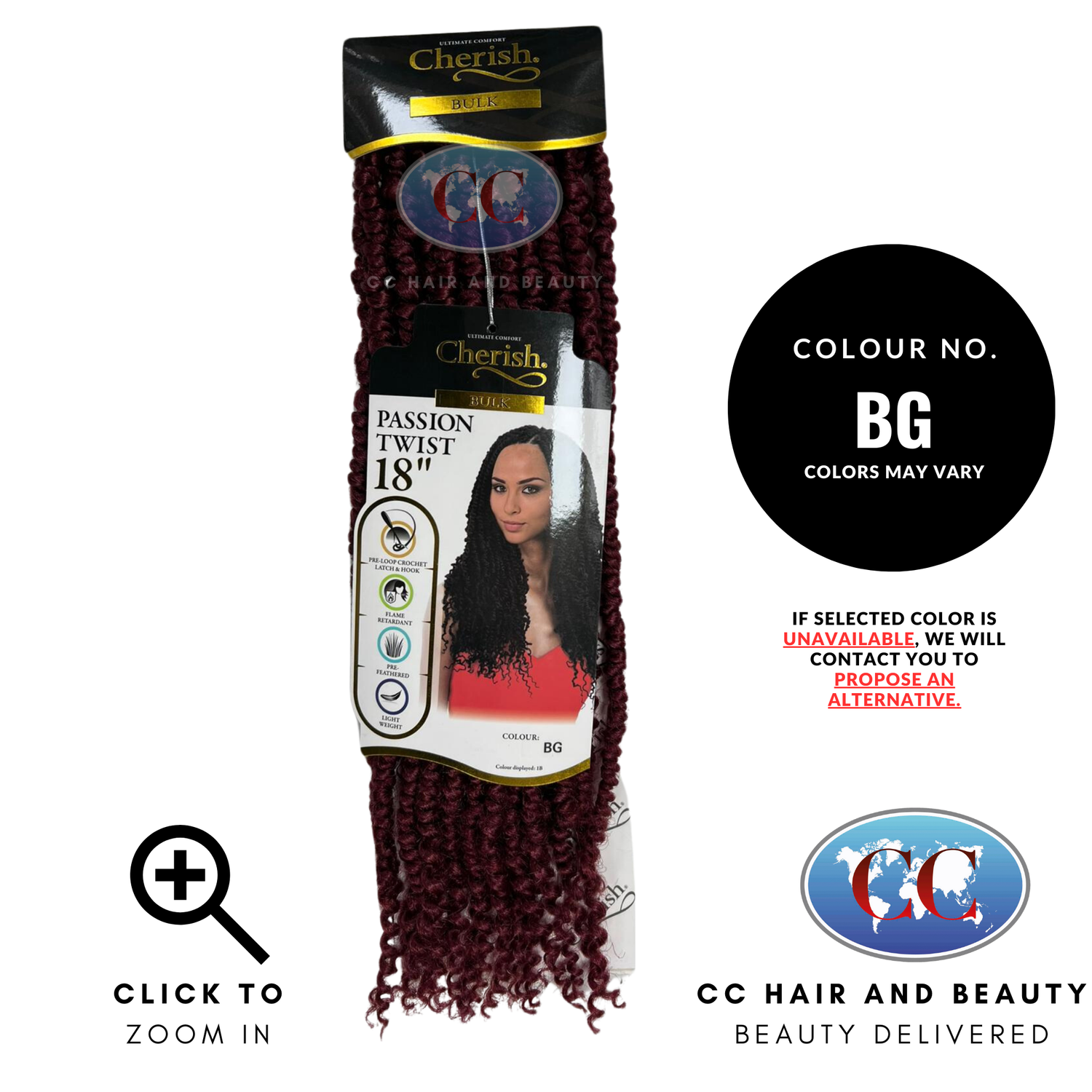 Cherish Synthetic Bulk - Passion Twist 18"-colour BG