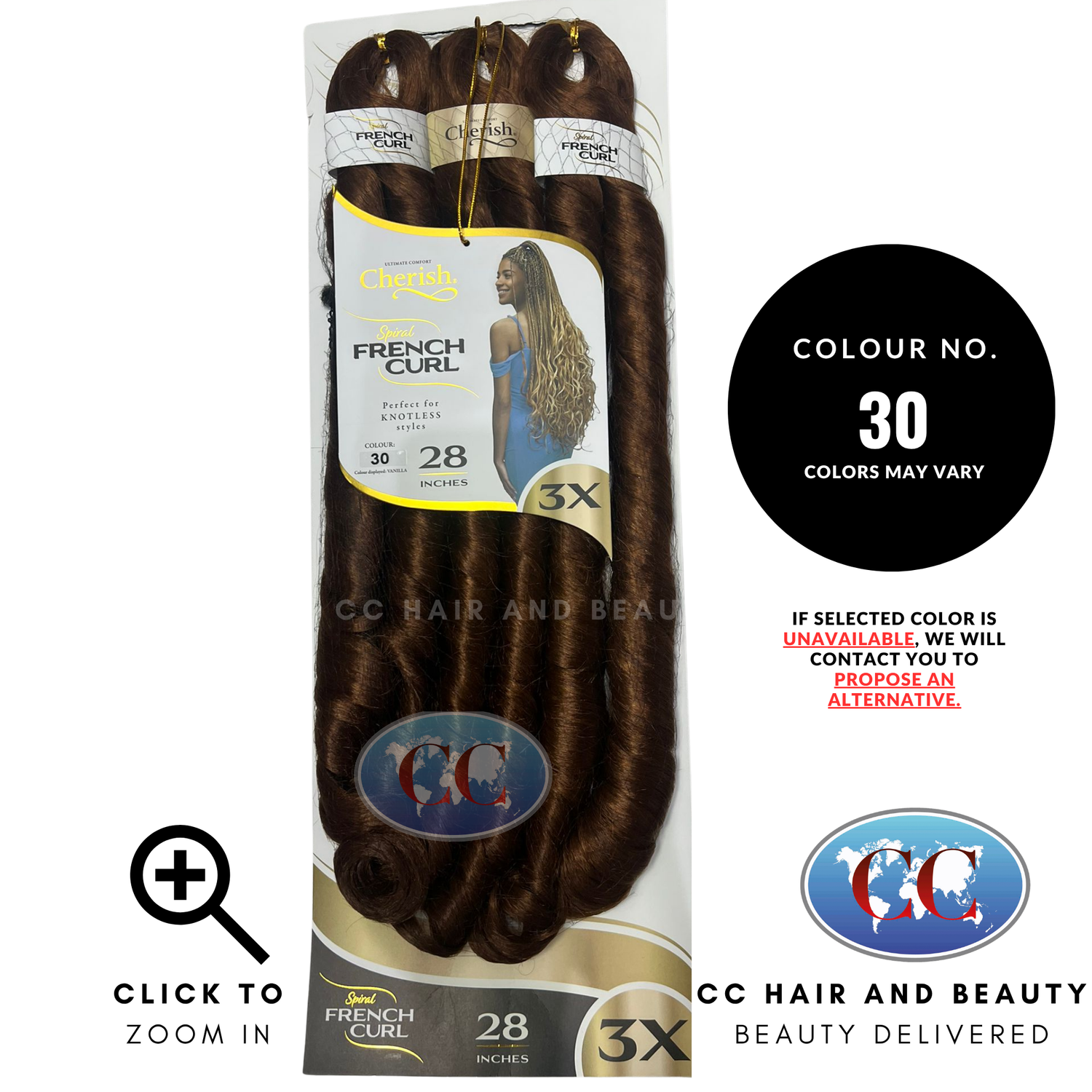 Cherish Spiral French Curl 3X Pre‑Stretched Braid 28'' -30