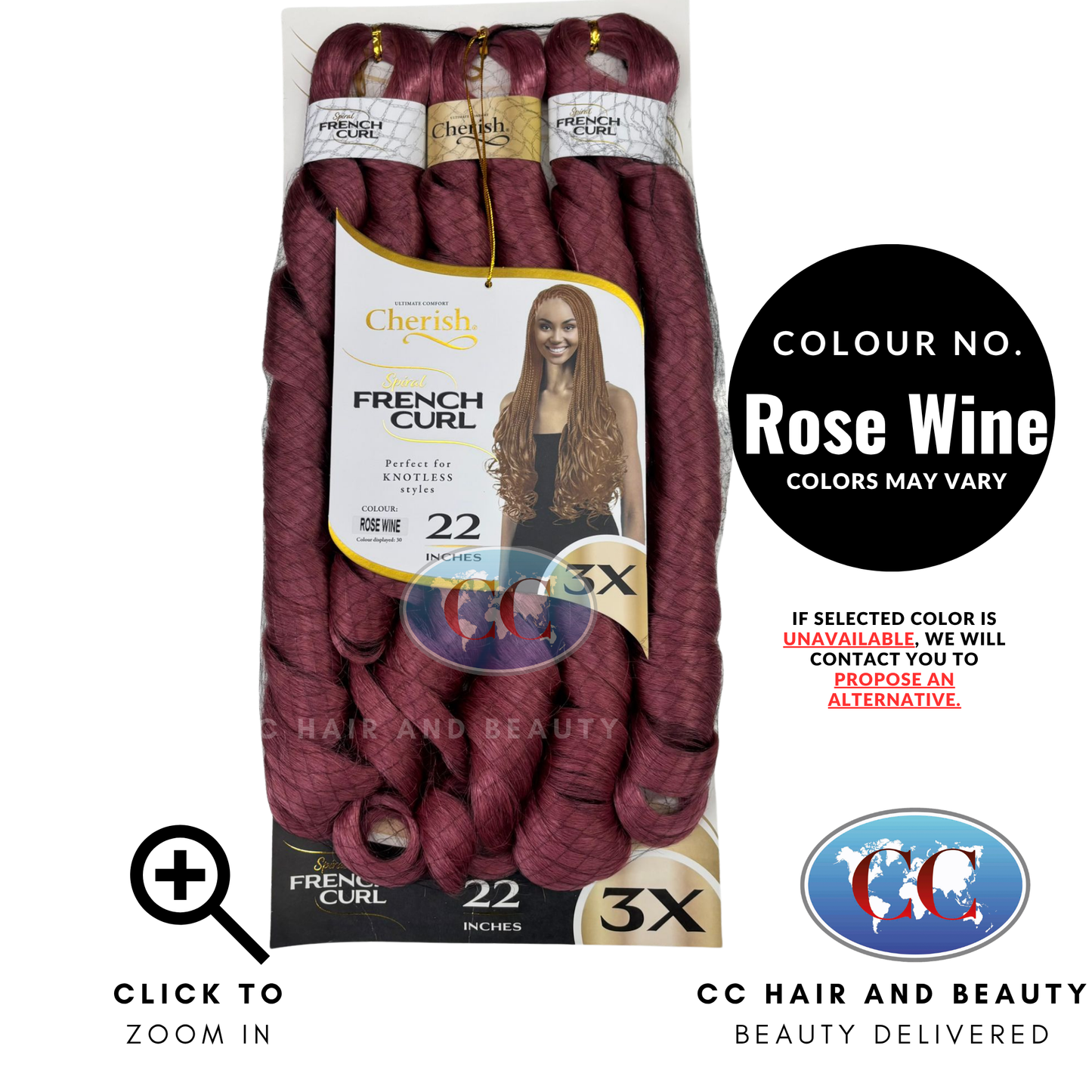 Cherish Spiral French Curl 3x Braid Pre Stretched 22''
