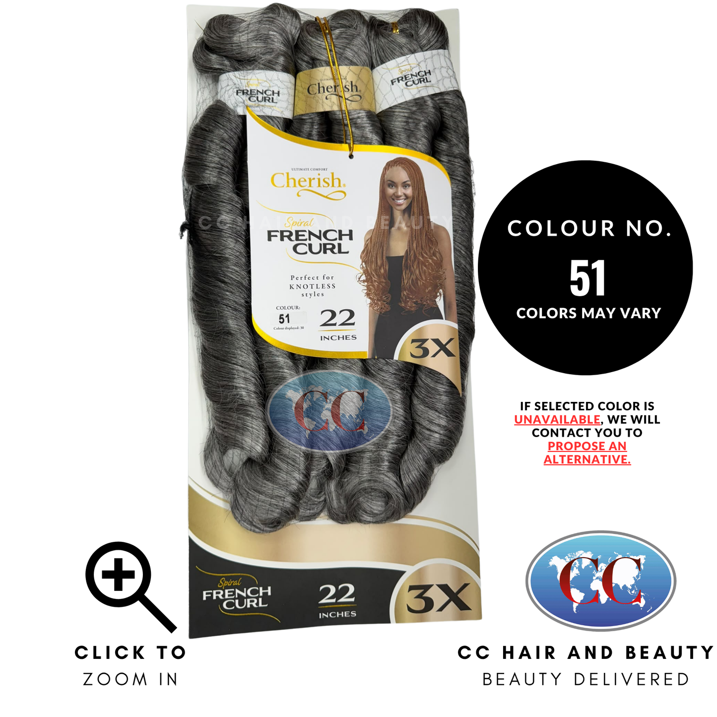Cherish Spiral French Curl 3x Braid Pre Stretched 22'' - 51
