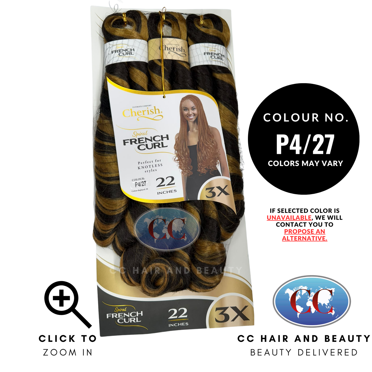 Cherish Spiral French Curl 3x Braid Pre Stretched 22'' - P4/27