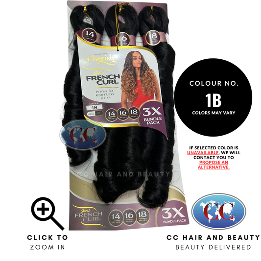 Cherish Spiral French Curl 3x Bundle Pack 14"16"18"- 1B